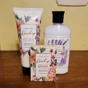 NWT My Beauty Spot Rosehip And Lavender Lotion And Bath Salt Bundle